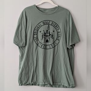 Disney World Castle Graphic Tee in Sage
